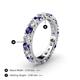 5 - Audrey 3.80 mm Iolite and Diamond U Prong Eternity Band 