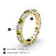 5 - Audrey 3.80 mm Peridot and Diamond U Prong Eternity Band 