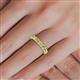 6 - Audrey 3.80 mm Yellow and White Diamond U Prong Eternity Band 