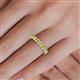 6 - Audrey 3.80 mm Yellow and White Diamond U Prong Eternity Band 
