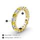 5 - Audrey 3.80 mm Yellow Sapphire and Diamond U Prong Eternity Band 