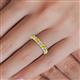 6 - Audrey 3.80 mm Yellow Sapphire and Diamond U Prong Eternity Band 