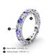 5 - Audrey 3.80 mm Tanzanite and Lab Grown Diamond U Prong Eternity Band 