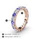 5 - Audrey 3.80 mm Tanzanite and Lab Grown Diamond U Prong Eternity Band 