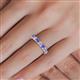 6 - Audrey 3.80 mm Tanzanite and Lab Grown Diamond U Prong Eternity Band 