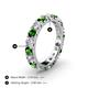 5 - Audrey 3.80 mm Green Garnet and Lab Grown Diamond U Prong Eternity Band 