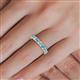 6 - Audrey 3.80 mm Blue Topaz and Lab Grown Diamond U Prong Eternity Band 