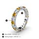 5 - Audrey 3.80 mm Citrine and Lab Grown Diamond U Prong Eternity Band 