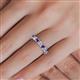 6 - Audrey 3.80 mm Iolite and Lab Grown Diamond U Prong Eternity Band 