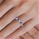 6 - Audrey 3.80 mm Iolite and Lab Grown Diamond U Prong Eternity Band 