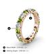 5 - Audrey 3.80 mm Peridot and Lab Grown Diamond U Prong Eternity Band 