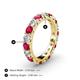 5 - Audrey 3.80 mm Ruby and Lab Grown Diamond U Prong Eternity Band 