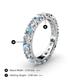 5 - Audrey 3.80 mm Aquamarine and Lab Grown Diamond U Prong Eternity Band 