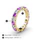 5 - Audrey 3.80 mm Amethyst and Lab Grown Diamond U Prong Eternity Band 