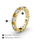 5 - Audrey 3.80 mm Citrine and Lab Grown Diamond U Prong Eternity Band 