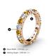 5 - Audrey 3.80 mm Citrine and Lab Grown Diamond U Prong Eternity Band 