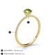 4 - Hannah 6.50 mm Classic Round Peridot and Diamond Engagement Ring 