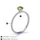 4 - Hannah 6.50 mm Classic Round Peridot and Diamond Engagement Ring 