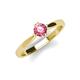 4 - Isla 5.00 mm Round  Pink Tourmaline Solitaire Engagement Ring  