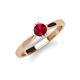 4 - Isla 5.00 mm Round  Ruby Solitaire Engagement Ring  