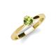 4 - Isla 5.00 mm Round  Peridot Solitaire Engagement Ring  
