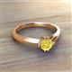 3 - Isla 5.00 mm Round  Yellow Diamond Solitaire Engagement Ring  