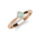 4 - Isla 5.00 mm Round  Opal Solitaire Engagement Ring  