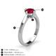4 - Isla 6.00 mm Round Ruby Solitaire Engagement Ring  