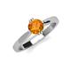 3 - Isla 6.50 mm Round Citrine Solitaire Engagement Ring  