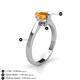 4 - Isla 6.50 mm Round Citrine Solitaire Engagement Ring  