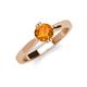 3 - Isla 6.50 mm Round Citrine Solitaire Engagement Ring  