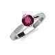 3 - Isla 6.50 mm Round Rhodolite Garnet Solitaire Engagement Ring  