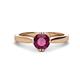 1 - Isla 6.50 mm Round Rhodolite Garnet Solitaire Engagement Ring  