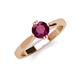 3 - Isla 6.50 mm Round Rhodolite Garnet Solitaire Engagement Ring  