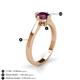 4 - Isla 6.50 mm Round Rhodolite Garnet Solitaire Engagement Ring  