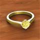 2 - Isla 6.00 mm Round Yellow Sapphire Solitaire Engagement Ring  