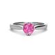 1 - Isla 6.00 mm Round Pink Sapphire Solitaire Engagement Ring  