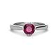 1 - Isla 6.50 mm Round Rhodolite Garnet Solitaire Engagement Ring  