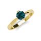 3 - Isla 6.50 mm Round London Blue Topaz Solitaire Engagement Ring  
