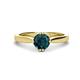 1 - Isla 6.50 mm Round London Blue Topaz Solitaire Engagement Ring  