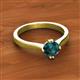 2 - Isla 6.50 mm Round London Blue Topaz Solitaire Engagement Ring  