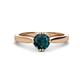 1 - Isla 6.50 mm Round London Blue Topaz Solitaire Engagement Ring  