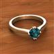 2 - Isla 6.50 mm Round London Blue Topaz Solitaire Engagement Ring  