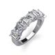 4 - Aria Emerald Cut Lab Grown Diamond and Asscher Cut Diamond 7 Stone Wedding  Band 