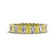 1 - Kerry 5x3 mm Emerald Cut Yellow Sapphire and Diamond Side Gallery Work Eternity Band 
