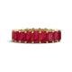 1 - Kerry 6x4 mm Emerald Cut Ruby Side Gallery Work Eternity Band 