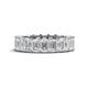1 - Kerry 6x4 mm Emerald Cut White Sapphire Side Gallery Work Eternity Band 
