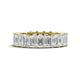 1 - Kerry 6x4 mm Emerald Cut White Sapphire Side Gallery Work Eternity Band 