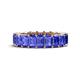1 - Kerry 6x4 mm Emerald Cut Tanzanite Side Gallery Work Eternity Band 