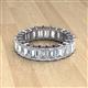 2 - Kerry 6x4 mm Emerald Cut Diamond Side Gallery Work Eternity Band 